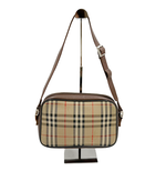 画像をギャラリービューアに読み込む, 【中古】BURBERRY バーバリー ノバチェック ショルダーバッグ ブラウン ベージュ レザー キャンバス レディース 斜め掛け ヴィンテージ j0213aq01080
