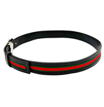 将图片加载到图库查看器，【中古】グッチ GUCCI インターロッキングG シェリーライン レザーベルト ブラック シルバー j0215pq017132
