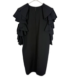 Load image into Gallery viewer, 【中古】エムエスジーエム MSGM フリルワンピース ブラック 40 半袖 フレアスリーブ j0312wq02610
