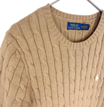 画像をギャラリービューアに読み込む, 【中古】ポロラルフローレン POLO RALPH LAUREN 半袖 ケーブルニット コットン100％   M j0902u00314
