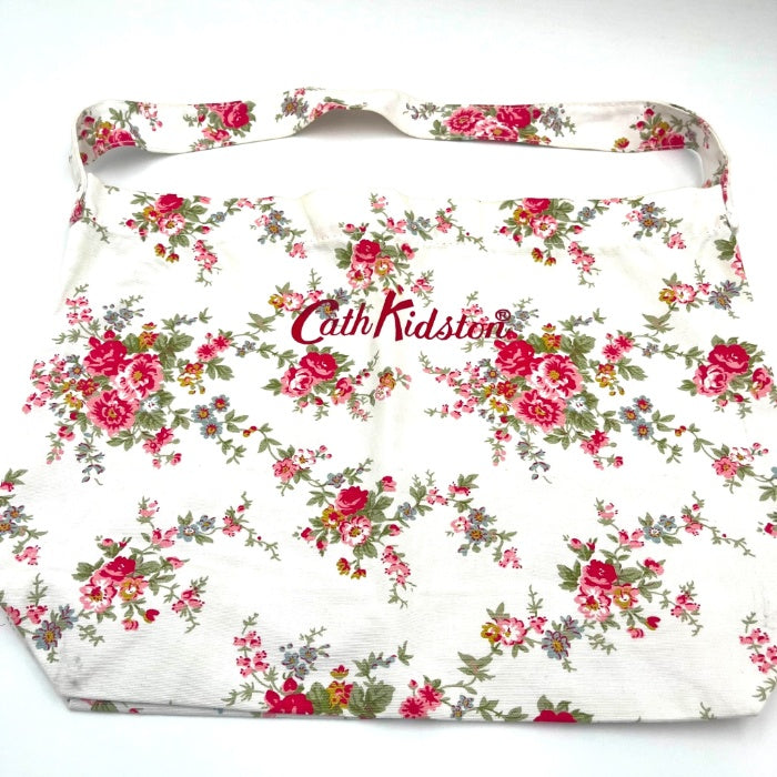 【中古】キャスキッドソン Cath Kidston ワンショルダーバッグ 2way サブバッグ 花柄 ホワイト系 h0716wq0165