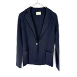 Load image into Gallery viewer, 【中古】ユナイテッドアローズ UNITED ARROWS ニットジャケット シングルボタン ウール ネイビー 濃紺 i0515n0016
