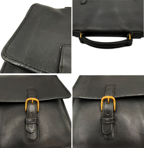 中古】オールドコーチ COACH 906 ビジネスバッグ ブラック レザー