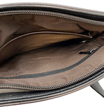 Load image into Gallery viewer, 【中古】TAKEO KIKUCHI タケオキクチ ショルダーバッグ ブラック レザー×キャンバス 斜めがけ i1013tq0345
