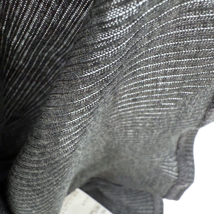 【中古】ドゥロワー Drawer 細リブタンクトップ 胸元リボン シルク 薄手 透け感 チャコールグレー i0623k0010