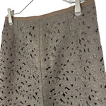 Load image into Gallery viewer, 【中古】スキャパ SCAPA セミタイトスカート カットワークレース 総レース シルク カーキ i0703n0053
