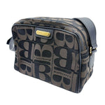 画像をギャラリービューアに読み込む, 【中古】BURBERRY バーバリー ロゴ柄 ショルダーバッグ ブラウン 茶 キャンバス レザー 斜めがけ i0926aq015120
