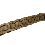 画像をギャラリービューアに読み込む, 【中古】ANGLO レザーベルト 編込み メッシュベルト ベージュ i0731wq0051
