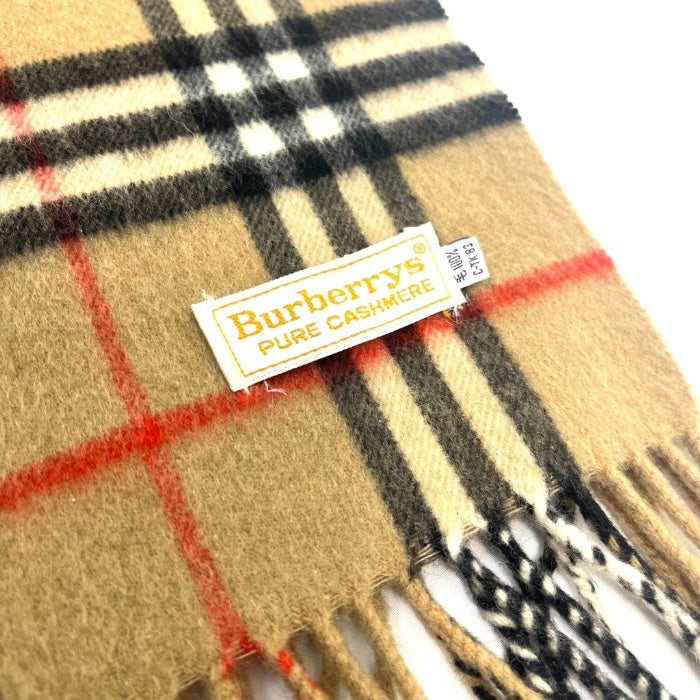 【中古】バーバリー BURBERRY マフラー チェック柄 定番 可愛い Burberrys ベージュ系 h0516lq00327