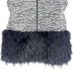 Load image into Gallery viewer, 【中古】Drawer ドゥロワー ノースリーブトップス 38 レディース ツイード ファー切替 シルク混 i1222h00562
