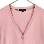 将图片加载到图库查看器，【中古】バーバリー BURBERRY アンサンブルニット 半袖 カーディガン セット コットン くすみピンク i0606aq01520
