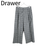 将图片加载到图库查看器，【中古】ドゥロワー Drawer チェックパンツ コットン×ヘンプ サイズ34 j090200115
