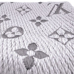 将图片加载到图库查看器，【中古】ルイ・ヴィトン Louis Vuitton マフラー ロゴマニア ライトグレー i0424lq009209
