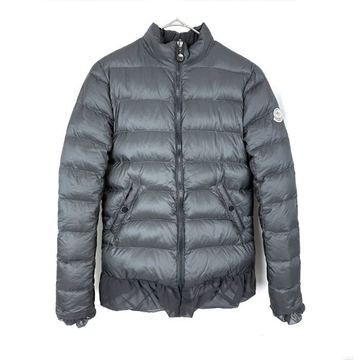 【中古】モンクレール MONCLER ダウンジャケット sacaiコラボ商品 リバーシブル フリル チャコールグレー h1227s001315