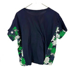 将图片加载到图库查看器，【中古】ミュラーオブヨシオクボ muller of yoshiokubo サイドレースカットソー ネイビー グリーン ホワイト i0807n0043
