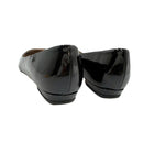 Load image into Gallery viewer, 【中古】バーニーズニューヨーク BARNEYS NEW YORK エナメルパンプス ローヒール スクエアトゥ ブラック 黒 i0624h00110
