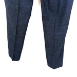 画像をギャラリービューアに読み込む, 【中古】ジョセフ JOSEPH テーパードパンツ ツイード コットン 麻 リネン ネイビー ブラック i0213n0175
