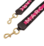 画像をギャラリービューアに読み込む, 【中古】マークジェイコブス MARC JACOBS ショルダーストラップ ロゴ ブラック ピンク バッグ用 j0223tq04920
