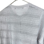 将图片加载到图库查看器，【中古】セオリーリュクス Theory luxe 七分袖カーディガン バックレース編み 透け感 ライトグレー i0807n0025
