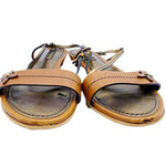 画像をギャラリービューアに読み込む, 【中古】ルイ・ヴィトン Louis Vuitton サンダル フラット シューズ レザー フラワーモチーフ i0907oq00238
