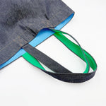 将图片加载到图库查看器，【中古】Drawer ドゥロワー ノベルティ デニム トートバッグ ネイビー 軽量 i0908h0033
