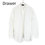 画像をギャラリービューアに読み込む, 【中古】Drawer ドゥロワー コットンギャザーシャツ ホワイト 白 レディース 38 j0622y00128
