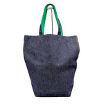 将图片加载到图库查看器，【中古】Drawer ドゥロワー ノベルティ デニム トートバッグ ネイビー 軽量 i0908h0033
