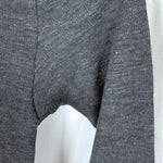 将图片加载到图库查看器，【中古】ジャーナルスタンダード JOURNAL STANDARD 細リブカットソー 七分袖 薄手 透け感 チャコールグレー i0417m0262
