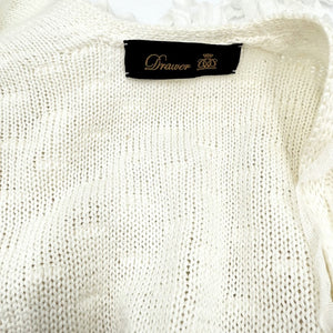 中古】ドゥロワー Drawer フリンジニットベスト ジレ ロングフリンジ