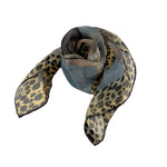 将图片加载到图库查看器，【中古】ドルチェ＆ガッバーナ DOLCE&amp;GABBANA シアースカーフ シフォン レオパード ヴィーナス ブラウン系 i0727tq02710
