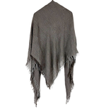 画像をギャラリービューアに読み込む, 【中古】agnes b アニエスベー 大判ストール ブラウン ウール100％ フリンジ i0911wq0017
