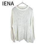 将图片加载到图库查看器，【中古】イエナ IENA メッシュニット プルオーバー 長袖 ホワイト コットン j0907i0076
