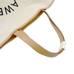 Load image into Gallery viewer, 【中古】ドゥロワー Drawer ノベルティ トートバッグ 生成り キャンバス ロゴプリント 大容量 i1222y00110
