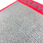 画像をギャラリービューアに読み込む, 【中古】ルイヴィトン LOUIS VUITTON マフラー エシャルプ LVジェネレーション グレー ネイビー レッド h0425lq025187s
