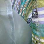 Load image into Gallery viewer, 【中古】スキャパ SCAPA リネンひざ丈スカート ペイズリー柄 ストライプ ブルー系 i0703n0064
