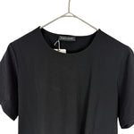 将图片加载到图库查看器，【中古】ヨーコチャン YOKO CHAN 半袖カットソー 後ろペプラム シンプル 可愛い ブラック 黒 i0818n00112
