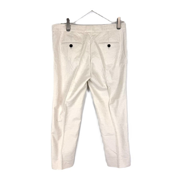 【中古】ジョセフ JOSEPH クロップドパンツ シンプル 薄手 透け感 リネン 生成り ライトベージュ i0828n0034
