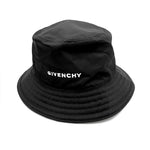 将图片加载到图库查看器，【中古】ジバンシィ GIVENCHY バケットハット 帽子 ロゴ刺しゅう 光沢 おしゃれ ブラック 黒 h1223lq00193
