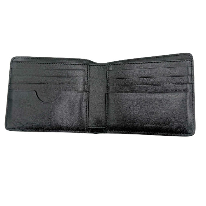 【中古】アミパリス AMI PARIS 財布 二つ折り シンプル 札入れ カード入れ 薄型 ブラック 黒 i0627aq03058