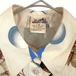 Load image into Gallery viewer, 【中古】エルメス HERMES シルクブラウス 長袖 馬柄 乗馬柄 上質 アイボリー ブルー i0627aq010220
