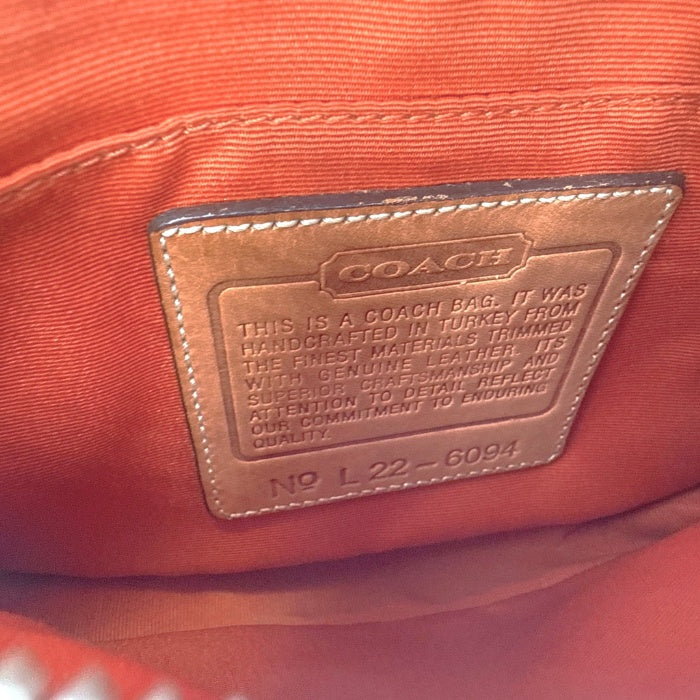 【中古】コーチ COACH ミニバッグ アクセサリーポーチ シグネチャー レザー ブラウン系 i0718aq00838