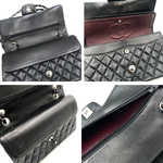 将图片加载到图库查看器，【中古】シャネル CHANEL マトラッセ バッグ ラムスキン キルティング チェーン CCロゴ ブラック シルバー i0305bq0036643
