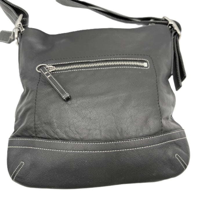 【中古】コーチ COACH ワンショルダーバッグ レザー タッセル付き ステッチ おしゃれ ブラック 黒 i0731wq02310