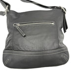 将图片加载到图库查看器，【中古】コーチ COACH ワンショルダーバッグ レザー タッセル付き ステッチ おしゃれ ブラック 黒 i0731wq02310
