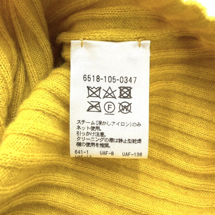 【中古】ドゥロワー Drawer 半袖リブニット リブクルーネックショートスリーブ イエロー くすみカラー i0925i01015