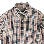 Load image into Gallery viewer, 【中古】バーバリー BURBERRY 半袖シャツ 定番チェック柄 ロゴ刺しゅう ベージュ系 i0710lq02127

