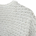 画像をギャラリービューアに読み込む, 【中古】Drawer ドゥロワー ニットジャケット ラメ フリンジ ウール混 ノーカラー i1222h00431
