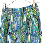 Load image into Gallery viewer, 【中古】スキャパ SCAPA リネンひざ丈スカート ペイズリー柄 ストライプ ブルー系 i0703n0064
