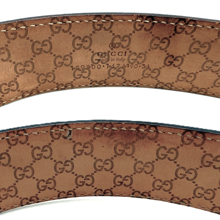 【中古】グッチ GUCCI ベルト バンブーバックル メタリック GGマーク ブロンズ ゴールド i0522lq01466