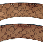 将图片加载到图库查看器，【中古】グッチ GUCCI ベルト バンブーバックル メタリック GGマーク ブロンズ ゴールド i0522lq01466
